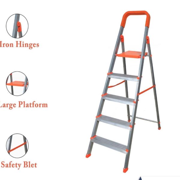 Homell Aluminium Step Ladder – 5 step