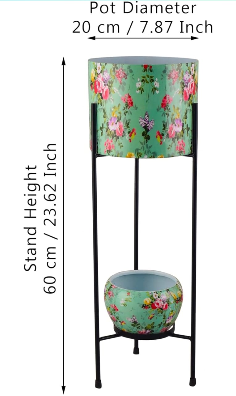 Fancy Metallic Planter – 1005 Green - Image 2