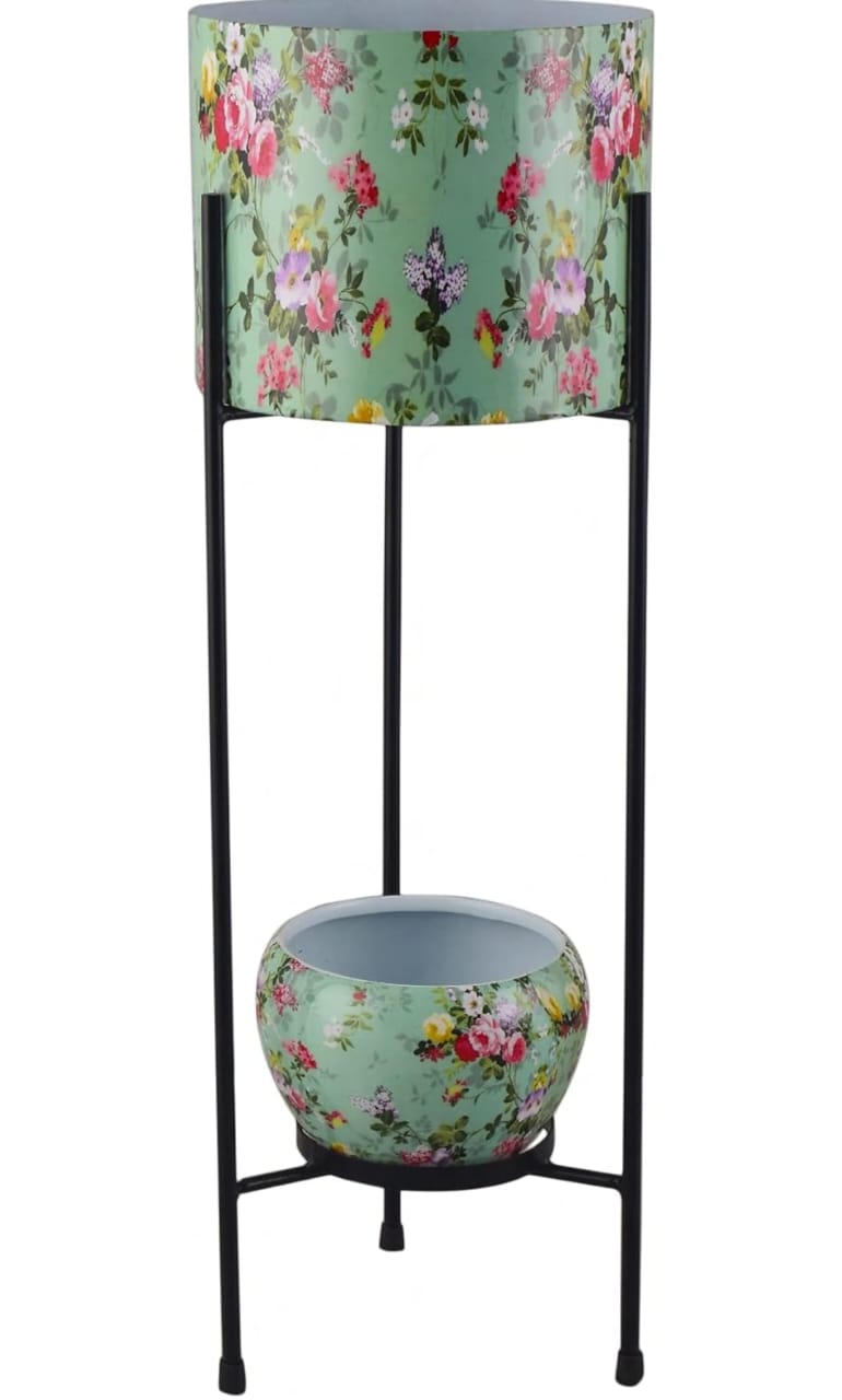 Fancy Metallic Planter – 1005 Green - Image 3