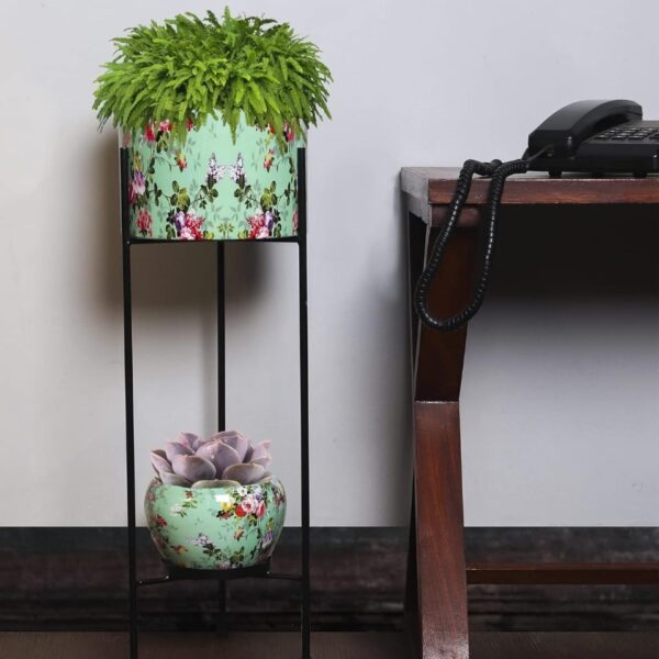 Fancy Metallic Planter – 1005 Green