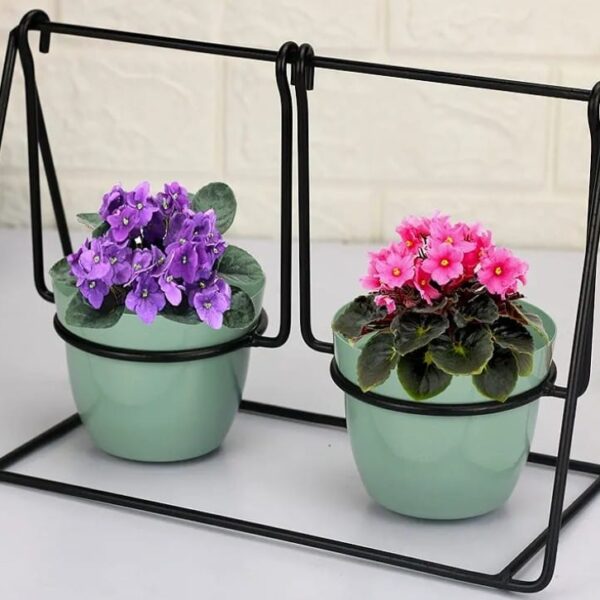 Hanging Metallic Planters – 2112 Green (B)